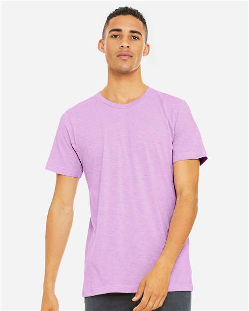 BELLA + CANVAS 3001CVC, Cvc Jersey Tee, Heather Prism Lilac