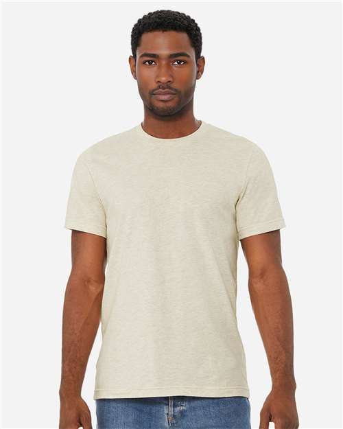 BELLA + CANVAS 3001CVC, Cvc Jersey Tee, Heather Prism Natural