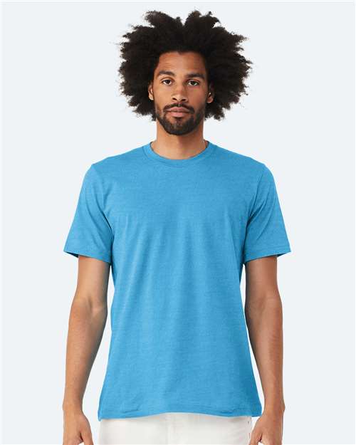 BELLA + CANVAS 3001CVC, Cvc Jersey Tee, Heather Aqua