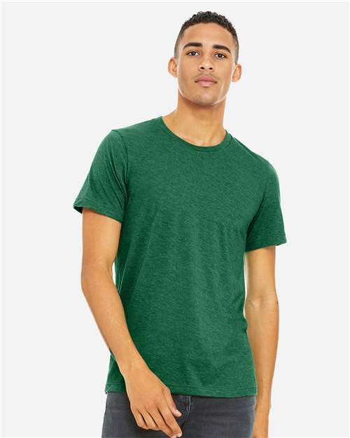 BELLA + CANVAS 3001CVC, Cvc Jersey Tee, Heather Grass Green