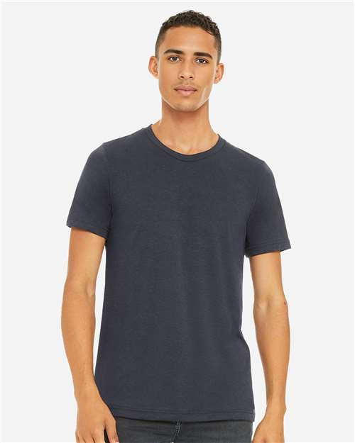 BELLA + CANVAS 3001CVC, Cvc Jersey Tee, Heather Midnight Navy