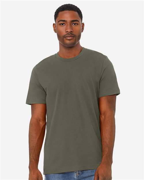 BELLA + CANVAS 3001CVC, Cvc Jersey Tee, Heather Military Green