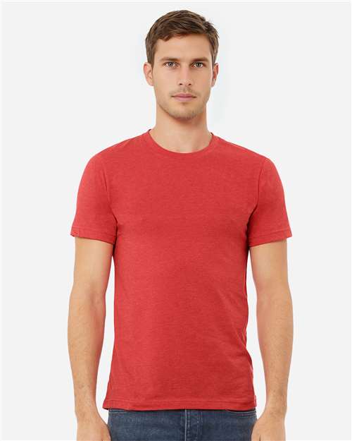 BELLA + CANVAS 3001CVC, Cvc Jersey Tee, Heather Red
