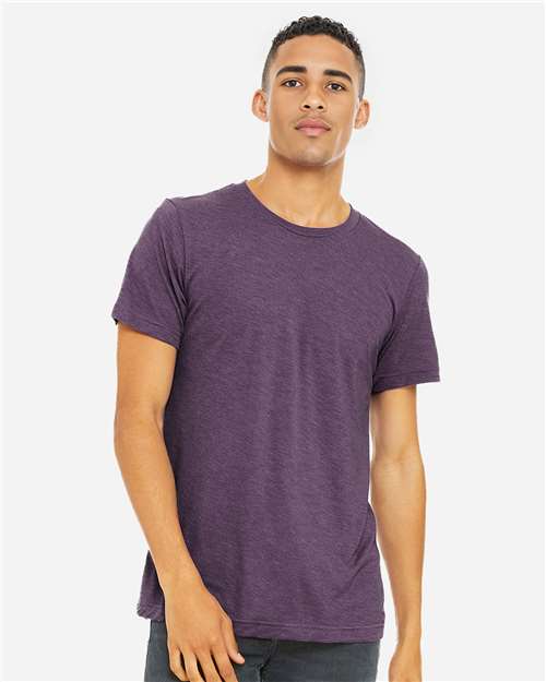 BELLA + CANVAS 3001CVC, Cvc Jersey Tee, Heather Team Purple