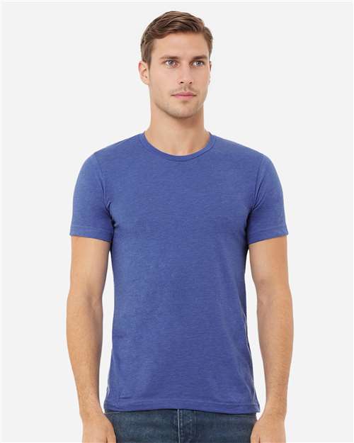 BELLA + CANVAS 3001CVC, Cvc Jersey Tee, Heather True Royal