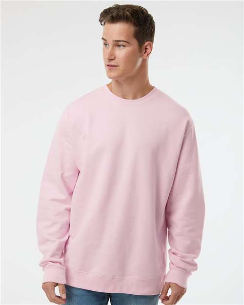 Independent Trading Co. SS3000, Unisex Midweight Crewneck Sweatshirt, Light Pink