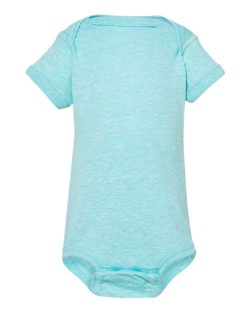 Infant Harborside Mélange Bodysuit - - 7853 Caribbean Melange 24M 01538 4491 Blends Company Store Short Sleeve Company Store Style Guide Company Store Tops Cotton - Combed Go To Fashion Infants / Toddlers Jersey Light (Under 5 oz) No Treatment No Visible Logos Onesies Polyester - Over 50% Rabbit Skins Ribbed Short Sleeves Socially Conscious Manufacturing Sustainable Styles T-Shirts - Premium Unisex