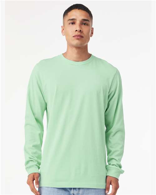 Unisex Jersey Long Sleeve Tee - Mint - - 123