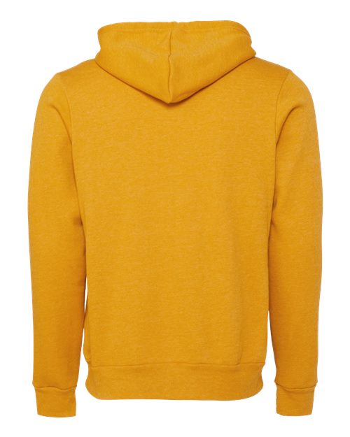 BELLA + CANVAS 3719, Unisex Sponge Fleece Hoodie Sweatshirt, Heather Mustard