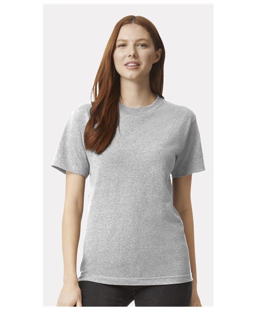 Unisex Heavyweight Cotton Tee - Heather Grey - - 8168