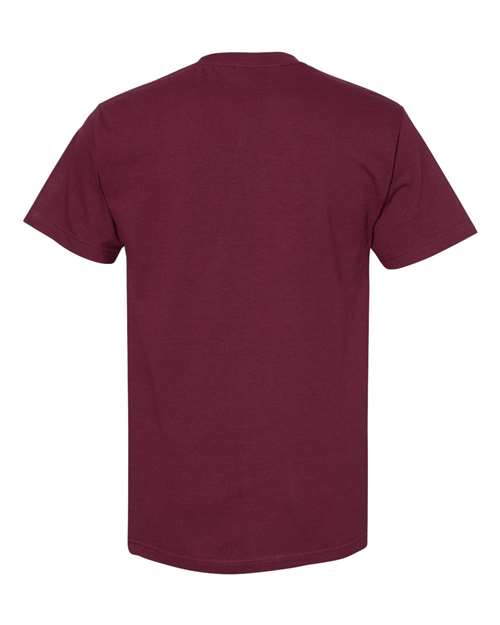 American Apparel 1301, Unisex Heavyweight Cotton Tee, Burgundy