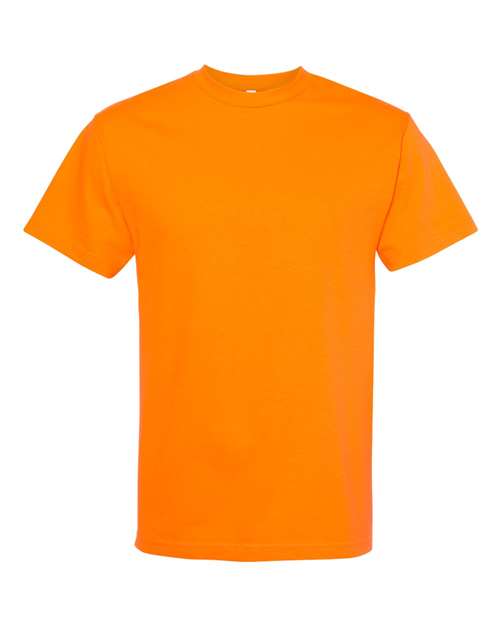 Unisex Heavyweight Cotton Tee - Orange - - 8168