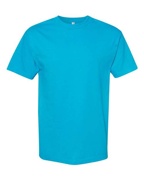 Unisex Heavyweight Cotton Tee - Turquoise - - 8168