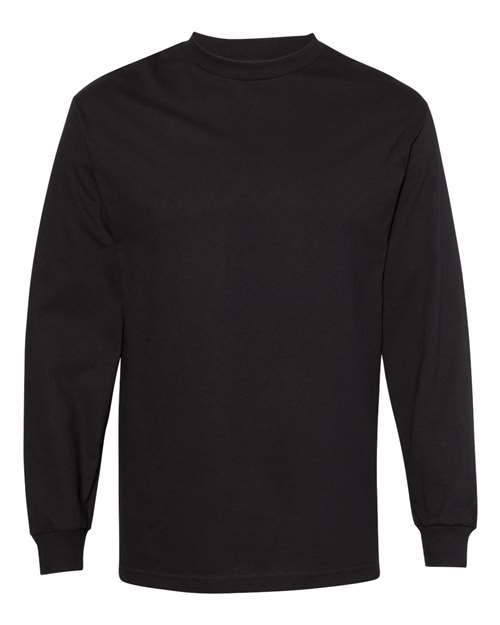 American Apparel 1304, Unisex Heavyweight Cotton Long Sleeve Tee, Black