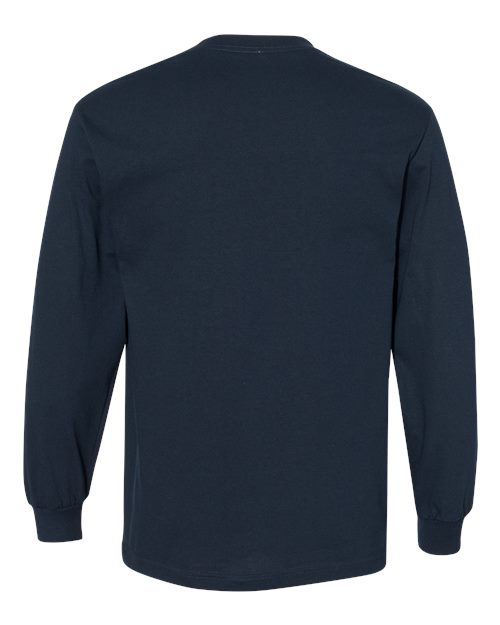 American Apparel 1304, Unisex Heavyweight Cotton Long Sleeve Tee, True Navy