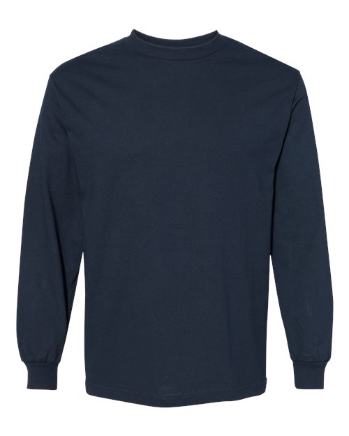 American Apparel 1304, Unisex Heavyweight Cotton Long Sleeve Tee, True Navy