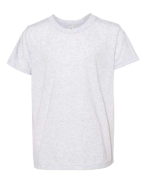 BELLA + CANVAS 3413Y, Youth Triblend Tee, White Fleck Triblend