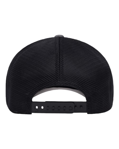 Flexfit 110M, 110 Mesh-back Cap, Melange Charcoal/ Black