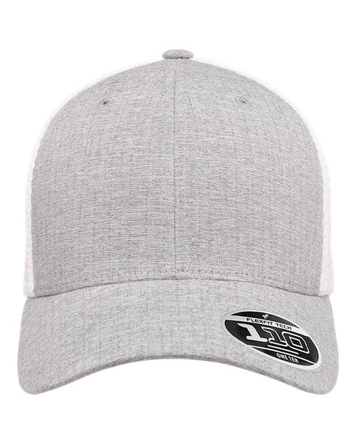 Flexfit 110M, 110 Mesh-back Cap, Melange Silver/ White