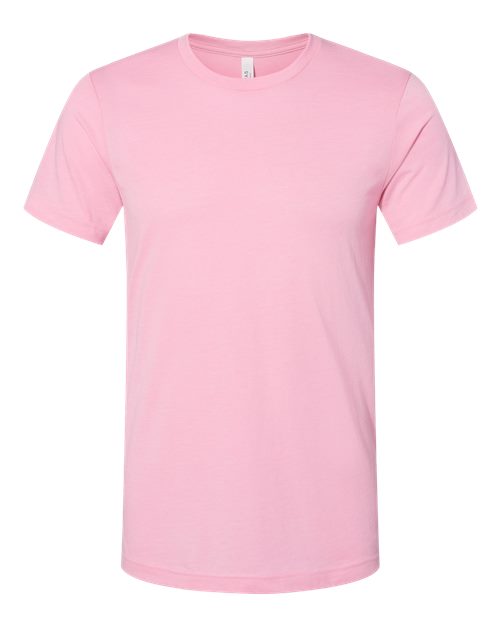 BELLA + CANVAS 3001CVC, Cvc Jersey Tee, Heather Bubble Gum