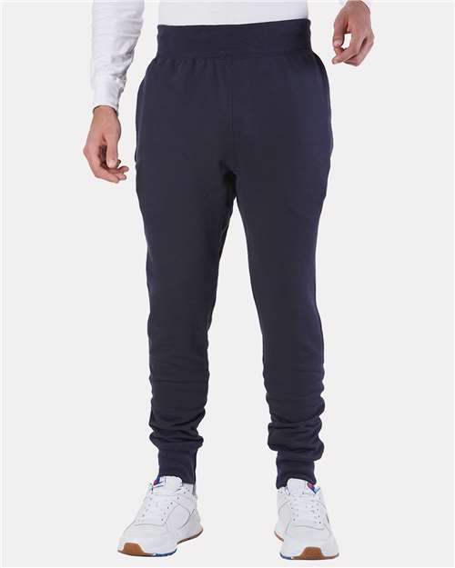 Unisex Reverse Weave® Joggers - - 8050 Navy 01084 12-12.9 oz Adult Athletics Bottoms Champion Classic & Joggers Company Store Bottoms Company Store Joggers Company Store Style Guide Cozy Pairings Eco-Friendly Go To Fashion Mens & Unisex Pants Piece Dyed Pockets Premium Fashion Recycled Retail Brands RW25 S&S Deep Deals School & Team Socially Conscious Manufacturing Sustainable Manufacturing Sustainable Styles Sweatpants Unisex Visible Logos