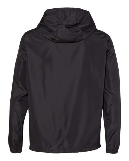 Independent Trading Co. EXP54LWP, Unisex Lightweight Quarter-zip Windbreaker Pullover Jacket, Black