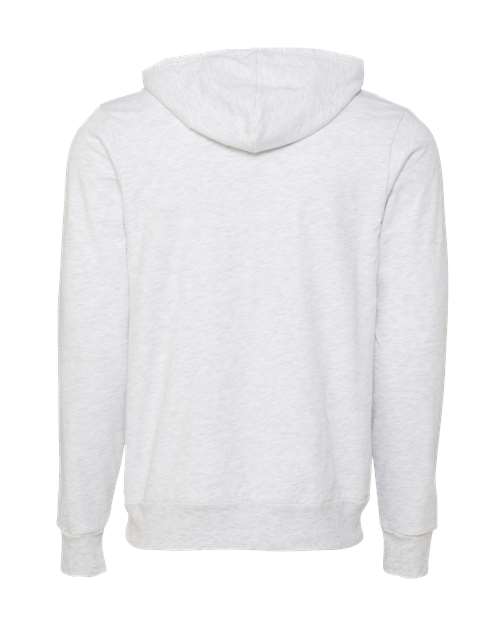 BELLA + CANVAS 3739, Unisex Sponge Fleece Full-zip Hoodie Sweatshirt, Ash