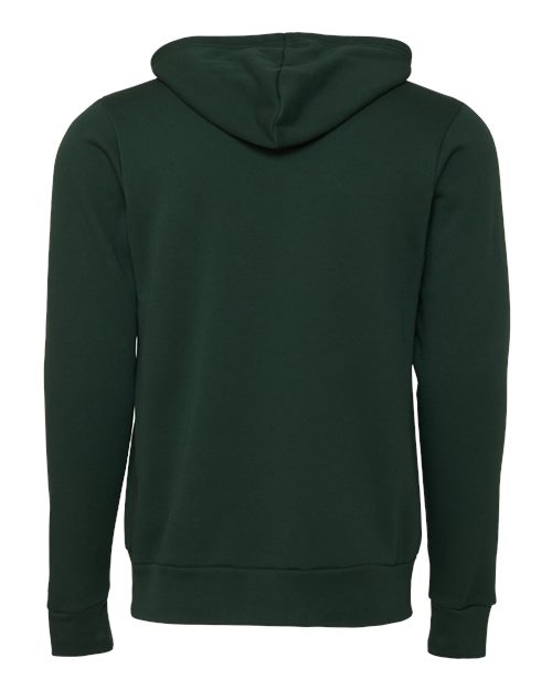 BELLA + CANVAS 3739, Unisex Sponge Fleece Full-zip Hoodie Sweatshirt, Forest