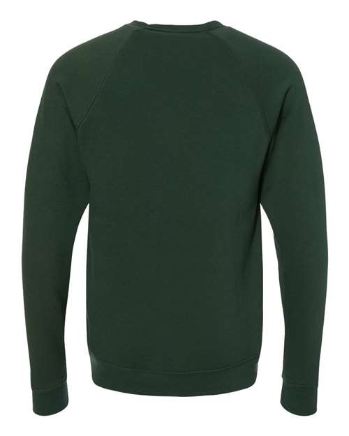 BELLA + CANVAS 3901, Unisex Sponge Fleece Raglan Crewneck Sweatshirt, Forest