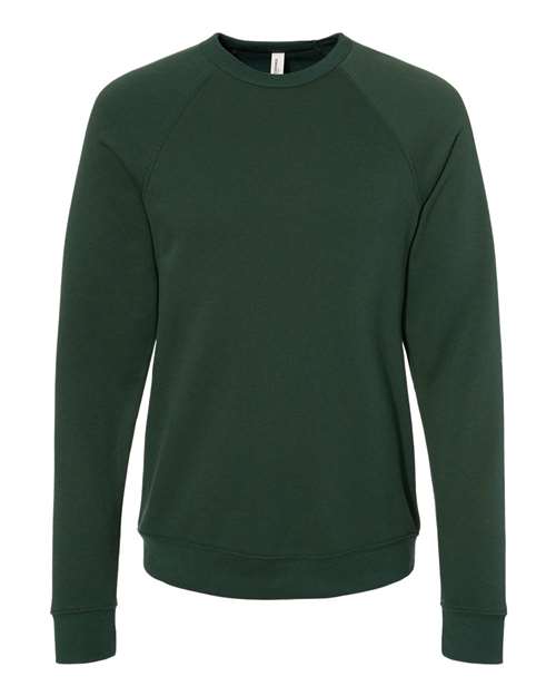 BELLA + CANVAS 3901, Unisex Sponge Fleece Raglan Crewneck Sweatshirt, Forest