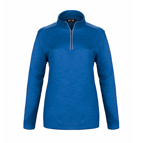 L00876 - Meadowbrook - Ladies Interlock 1/4 Zip Pullover Cobalt 1/2 zip 1/4 zip 876 CX2 Ladies meadowbrook Women