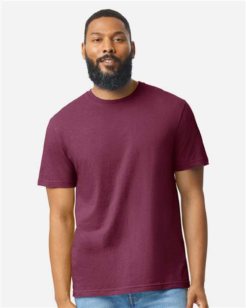 Gildan 64000CVC, Unisex Softstyle Cvc T-shirt, Maroon Mist