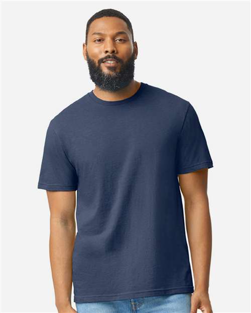 Gildan 64000CVC, Unisex Softstyle Cvc T-shirt, Navy Mist