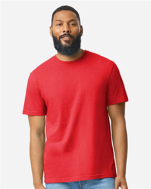 Gildan 64000CVC, Unisex Softstyle Cvc T-shirt, Red Mist