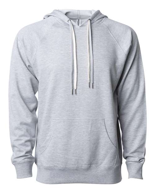 Independent Trading Co. SS1000, Unisex Icon Lightweight Loopback Terry Hooded Sweatshirt, Athletic Heather