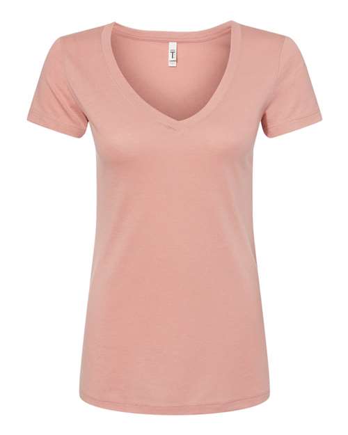 Next Level 1540, Women's Ideal V-neck Tee, Desert Pink