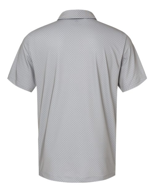 Adidas A498, Men's Ultimate365 Diamond Dot Print Polo, Grey Three/ White/ Navy