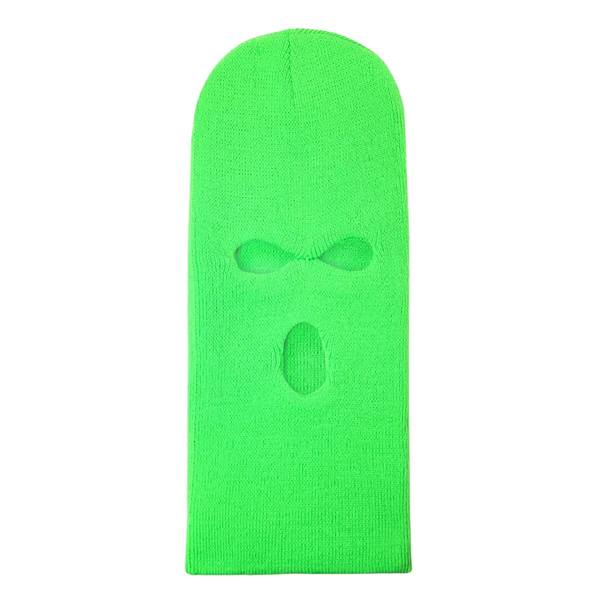 3 Hole Balaclava - XO3, Multi-Coloured Neon Lime OSFA