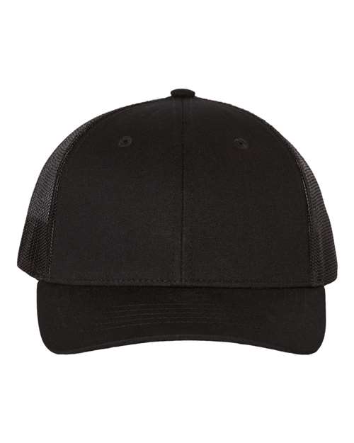 Richardson 112Y, Youth Trucker Snapback Cap, Black