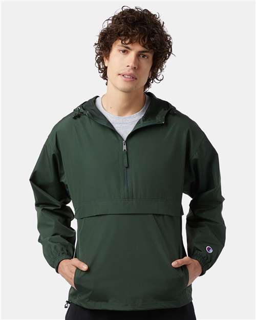 Champion CO200, Unisex Packable Anorak Jacket, Dark Green