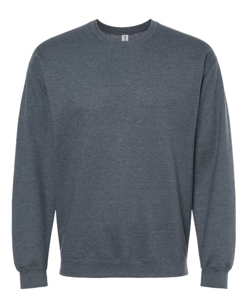 Gildan SF000 Unisex Softstyle® Midweight Crewneck Sweatshirt Cotton Cotton-Poly Blend Crewneck Fleece Midweight Moisture-Wicking Outerwear Polyester Regular Fit Spandex Sport / Athletic Super Heavyweight Sweatshirts & Fleece Tear-Away Label Tops Womens Womens Tops