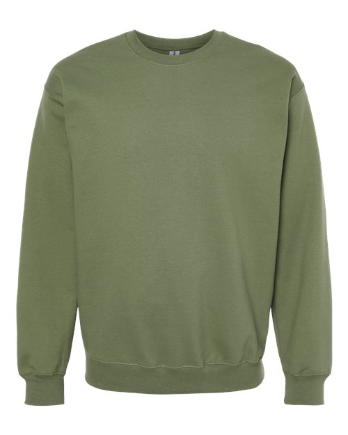 Gildan SF000 Unisex Softstyle® Midweight Crewneck Sweatshirt Cotton Cotton-Poly Blend Crewneck Fleece Midweight Moisture-Wicking Outerwear Polyester Regular Fit Spandex Sport / Athletic Super Heavyweight Sweatshirts & Fleece Tear-Away Label Tops Womens Womens Tops