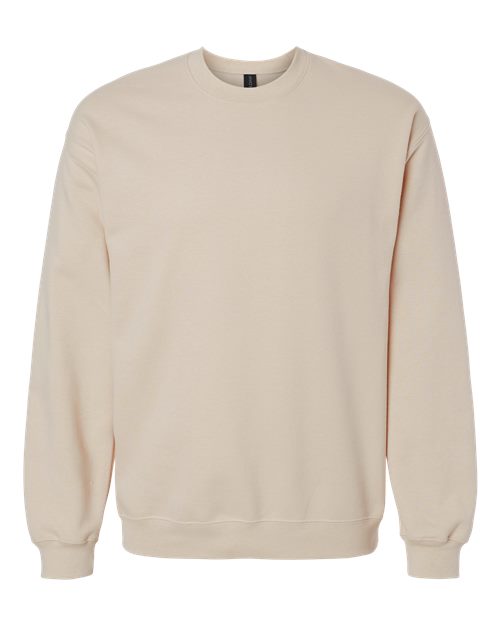 Gildan SF000, Unisex Softstyle Midweight Crewneck Sweatshirt, Sand
