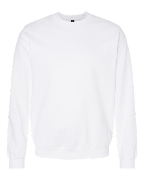 Gildan SF000, Unisex Softstyle Midweight Crewneck Sweatshirt, White