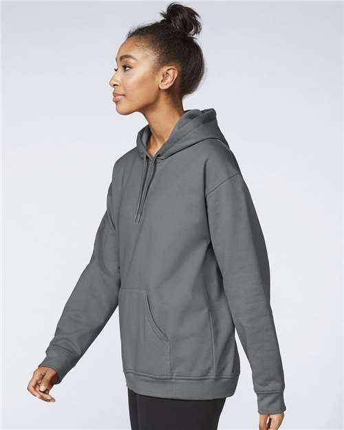 Gildan SF500 Unisex Softstyle® Midweight Hooded Sweatshirt Cotton Cotton-Poly Blend Fleece Hooded Insulated Jersey Midweight Moisture-Wicking Outerwear Pocket Polyester Regular Fit Spandex Sport / Athletic Super Heavyweight Sweatshirts & Fleece Tear-Away Label Tops Womens Womens Tops