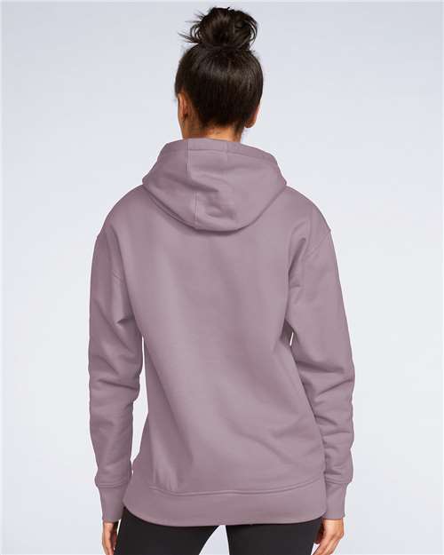 Gildan SF500 Unisex Softstyle® Midweight Hooded Sweatshirt Cotton Cotton-Poly Blend Fleece Hooded Insulated Jersey Midweight Moisture-Wicking Outerwear Pocket Polyester Regular Fit Spandex Sport / Athletic Super Heavyweight Sweatshirts & Fleece Tear-Away Label Tops Womens Womens Tops