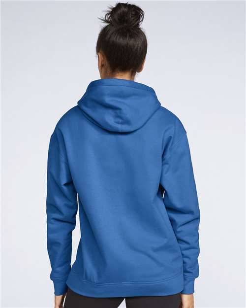 Gildan SF500 Unisex Softstyle® Midweight Hooded Sweatshirt Cotton Cotton-Poly Blend Fleece Hooded Insulated Jersey Midweight Moisture-Wicking Outerwear Pocket Polyester Regular Fit Spandex Sport / Athletic Super Heavyweight Sweatshirts & Fleece Tear-Away Label Tops Womens Womens Tops