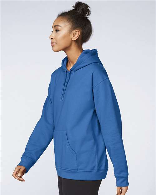 Gildan SF500 Unisex Softstyle® Midweight Hooded Sweatshirt Cotton Cotton-Poly Blend Fleece Hooded Insulated Jersey Midweight Moisture-Wicking Outerwear Pocket Polyester Regular Fit Spandex Sport / Athletic Super Heavyweight Sweatshirts & Fleece Tear-Away Label Tops Womens Womens Tops