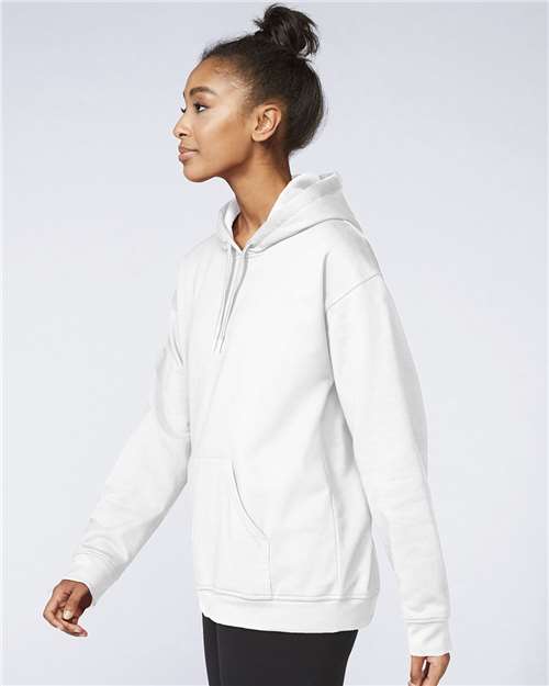 Gildan SF500 Unisex Softstyle® Midweight Hooded Sweatshirt Cotton Cotton-Poly Blend Fleece Hooded Insulated Jersey Midweight Moisture-Wicking Outerwear Pocket Polyester Regular Fit Spandex Sport / Athletic Super Heavyweight Sweatshirts & Fleece Tear-Away Label Tops Womens Womens Tops
