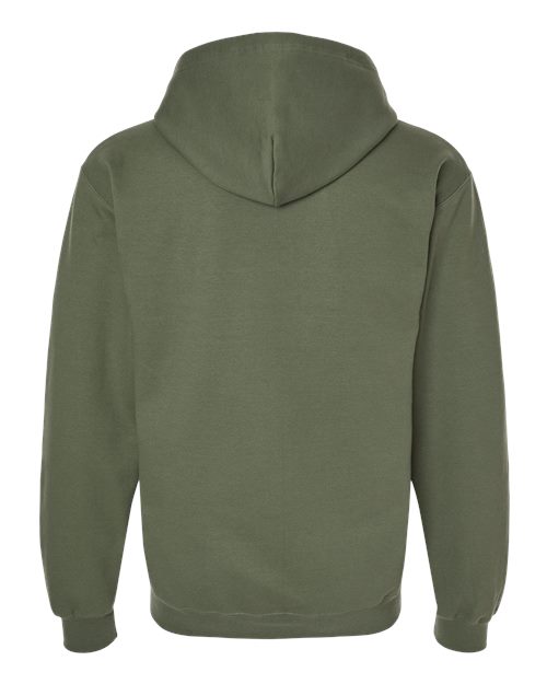 Gildan SF600, Unisex Softstyle Midweight Full-zip Hooded Sweatshirt, Military Green